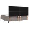 vidaXL Cama tipo Box Spring con colch&oacute;n Taup&eacute; 200 x 200 cm tela