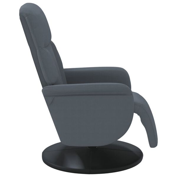 vidaXL Sill&oacute;n reclinable con reposapi&eacute;s terciopelo gris oscuro