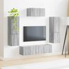 vidaXL Conjunto de mueble de TV 4 pcs Gris Sonoma Madera de ingenier&iacute;a