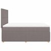 vidaXL Cama box spring con colch&oacute;n tela gris taupe 160x200 cm