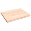 vidaXL Tablero de mesa madera maciza borde natural 60x50x(2-4) cm