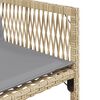 vidaXL Set comedor de jard&iacute;n con cojines 13 pzas rat&aacute;n sint&eacute;tico beige