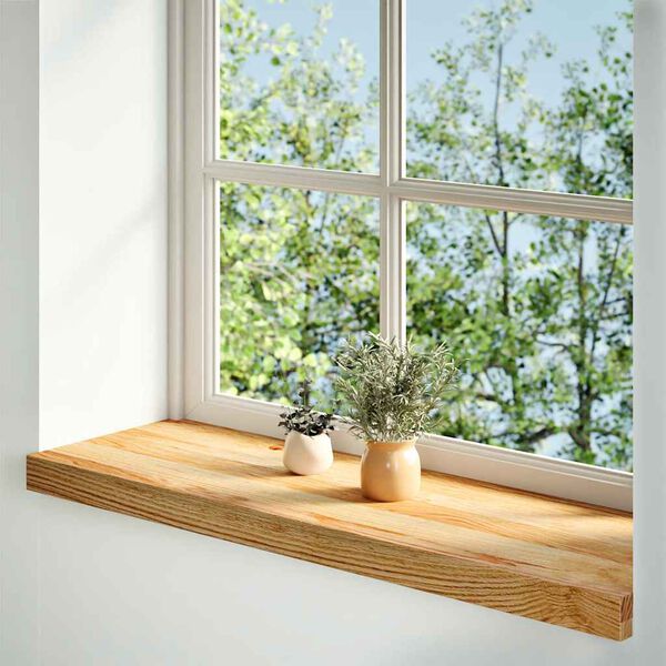 vidaXL Alf&eacute;izares de ventana 2 uds madera maciza roble marr&oacute;n claro