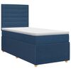vidaXL Cama box spring con colch&oacute;n con cabecera Azul 90 x 190 cm Tela