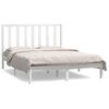 vidaXL Estructura de cama sin colch&oacute;n madera de pino blanco 135x190 cm