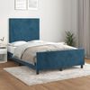 vidaXL Estructura de cama sin colch&oacute;n terciopelo azul oscuro 120x200cm