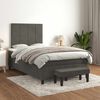 vidaXL Cama box spring con colch&oacute;n terciopelo gris oscuro 120x190 cm
