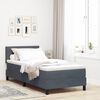 vidaXL Cama tipo Box Spring Gris oscuro 90 x 200 cm Terciopelo