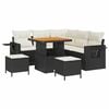 vidaXL Conjunto de sof&aacute; de jard&iacute;n 8 uds. Negro rat&aacute;n sint&eacute;tico