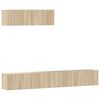 vidaXL Set de muebles para TV 3 pzas madera contrachapada roble sonoma