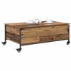 vidaXL Mesa de Caf&eacute; Madera envejecida 91 x 55 x 32 cm