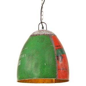 vidaXL L&aacute;mpara colgante industrial redonda multicolor E27 25 W 42 cm