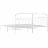 vidaXL Estructura cama sin colch&oacute;n con cabecero metal blanco 200x200cm