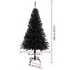 vidaXL &Aacute;rbol de Navidad con 150 LED con soporte Negro 120 cm PVC