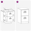 vidaXL Mueble archivador con caj&oacute;n con estante Rosa 44 x 50 x 106.5 cm