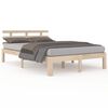 vidaXL Estructura de cama sin colch&oacute;n madera maciza 140x200 cm