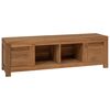 vidaXL Mueble de TV 110 x 30 x 35 cm Natural Madera de teca maciza