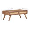 vidaXL Mesa de centro de madera maciza de mango 100x60x40 cm
