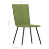 vidaXL Sillas de comedor 2 unidades terciopelo verde