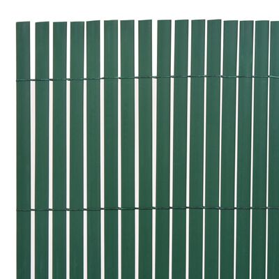 vidaXL Valla de jardín de doble cara verde 110x500 cm