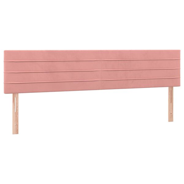vidaXL Cabeceros terciopelo rosa 180x5x78/88 cm