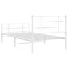 vidaXL Estructura cama sin colch&oacute;n con estribo metal blanco 107x203 cm