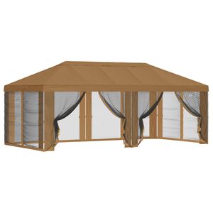 vidaXL Funda de Gazebo con Paredes Laterales 6 x 3 m Beige Poli&eacute;ster