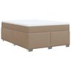 vidaXL Cama box spring con colch&oacute;n cuero sint&eacute;tico capuchino 140x190cm