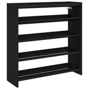 vidaXL Zapatero madera contrachapada negro 80x25x81 cm