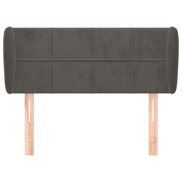 vidaXL Cabecero de terciopelo gris oscuro 83x23x78/88 cm