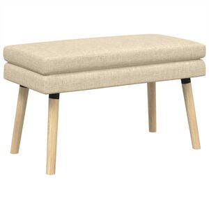 vidaXL Banco de Doble Capa Crema 80 x 40 x 47 cm Tela