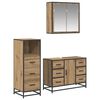 vidaXL Juego de muebles de ba&ntilde;o con caj&oacute;n 3 pcs Roble artesanal