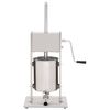 vidaXL Embutidora manual de acero inoxidable plateado 10 L