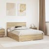 vidaXL Estructura de cama con cabecera Roble Sonoma 150 x 200 cm