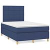 vidaXL Cama box spring con colch&oacute;n tela azul 120x190 cm
