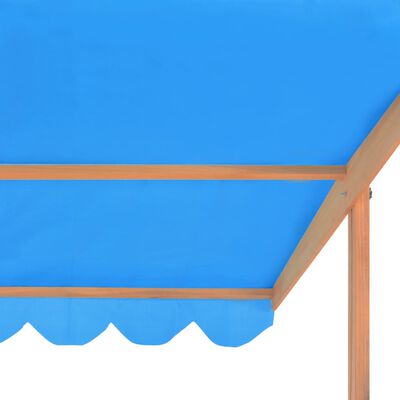 vidaXL Arenero con techo ajustable de madera de abeto 115x115x115 cm