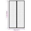 vidaXL Mosquiteras para puerta bloque magn&eacute;tico 2 uds negro 200x80 cm