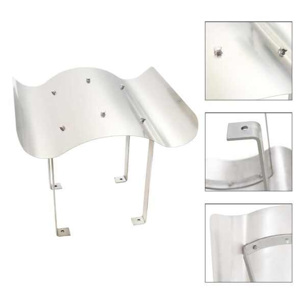 vidaXL Sombrerete de chimenea de acero inoxidable 60 x 80 x 39 cm