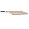 vidaXL Toldo Retr&aacute;ctil El&eacute;ctrico Beige y Blanco 3,5 x 2 m