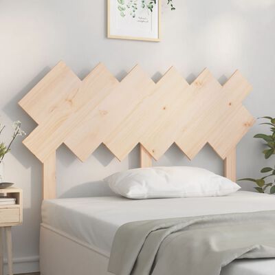 vidaXL Cabecero de cama madera maciza de pino 132x3x81 cm