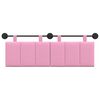 vidaXL Cabecera Colgante Montaje en la pared Rosa 150 x 55 x 5 cm tela