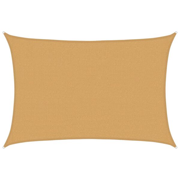 vidaXL Toldo de vela rectangular HDPE arena 160 g/m&sup2; 2,5x4 m