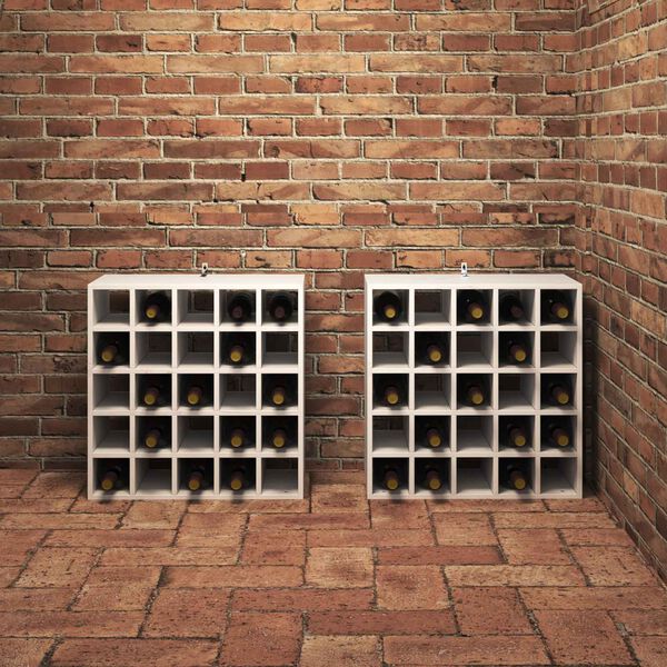 vidaXL Estante de Vino 2 pcs 56 x 25 x 56 cm Madera de pino macizo