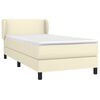 vidaXL Cama box spring con colch&oacute;n cuero sint&eacute;tico crema 80x200 cm