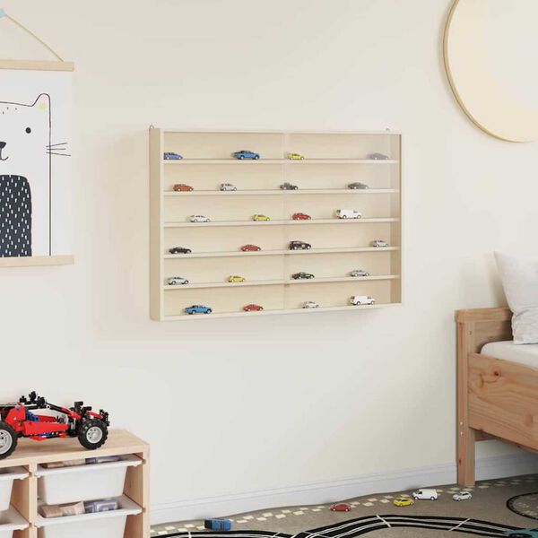 vidaXL Expositor de Pared Beige 80 x 8,5 x 54 cm Madera contrachapada