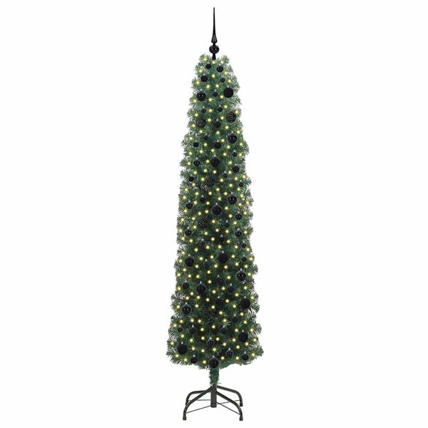 vidaXL &Aacute;rbol de Navidad artificial Verde 210 cm PVC, Acero y Pl&aacute;stico
