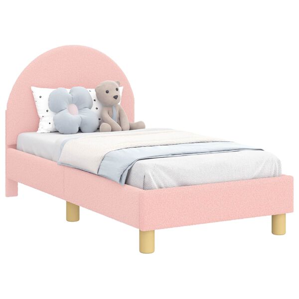 vidaXL Estructura de cama para ni&ntilde;os peque&ntilde;os con cabecera Rosa