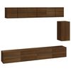 vidaXL Set de muebles para TV 6 pzas madera contrachapada roble marr&oacute;n