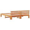 vidaXL Estructura de cama con cabecera Marr&oacute;n cera 180 x 200 cm