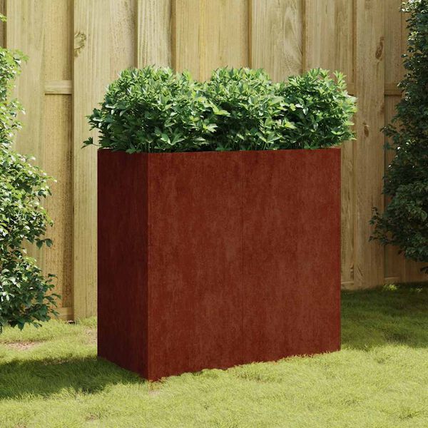 vidaXL Jardinera de acero corten 80x40x80 cm